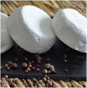 Fromages frais au lait cru de chèvre, produit fermier